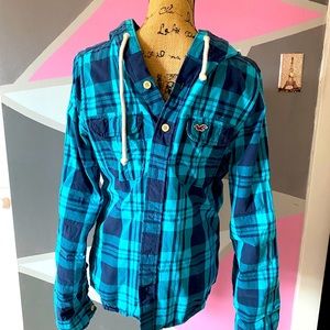 Plaid shrit hoodie